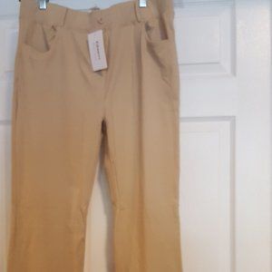 MIRITY Women's Stretchy Dress / Workout Pants - Khaki - 2XL